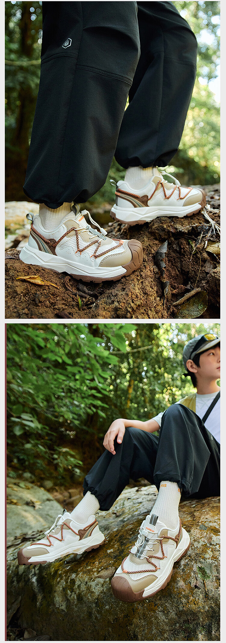 TOREAD [Yuexing 2.0] Kids Sports Shoes Boys and Girls Spring Summer Outdoor Camping Hiking Shoes Army Green/Black Size 37 17