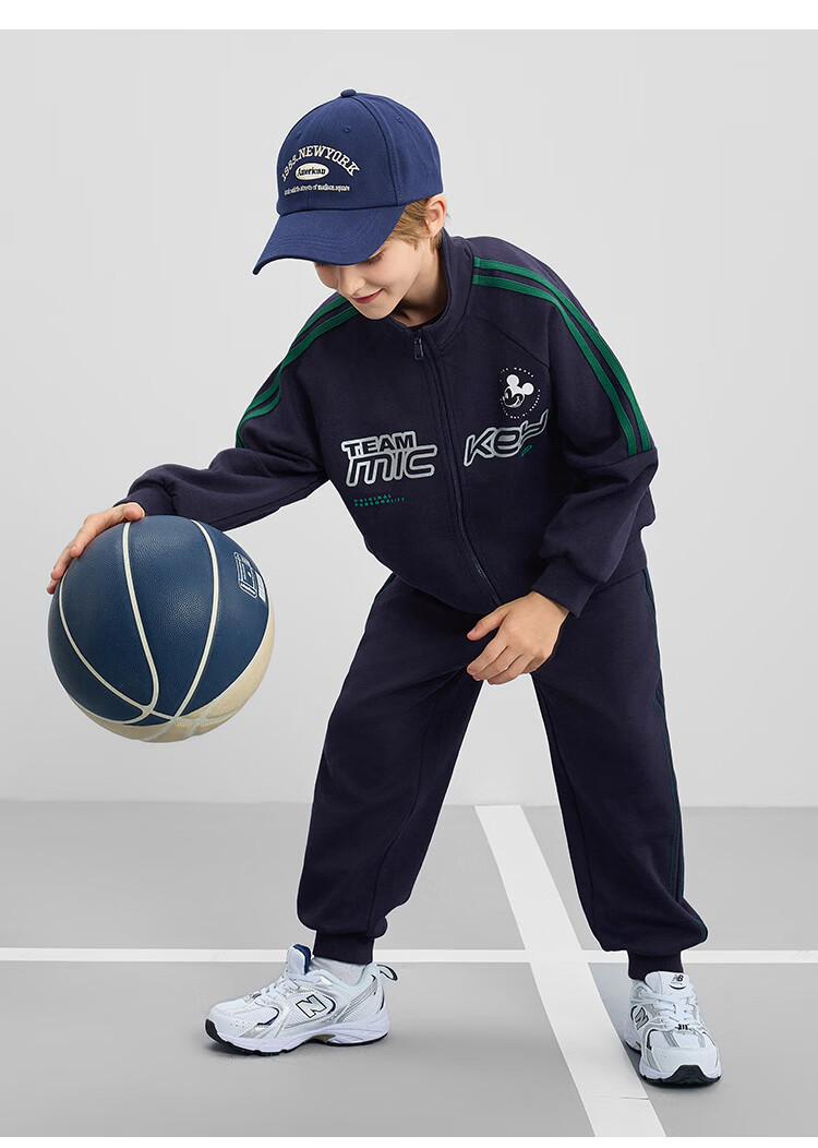 Disney Kids Set Boys and Girls 2026 Spring New Knit Sports Sweatshirt Two-Piece Trendy Cool for Older Children 11