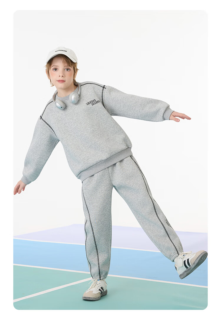 Disney Boys' Sweatshirt and Sports Set 2026 Spring New Loose Casual Two-Piece Outfit for Older Kids 15