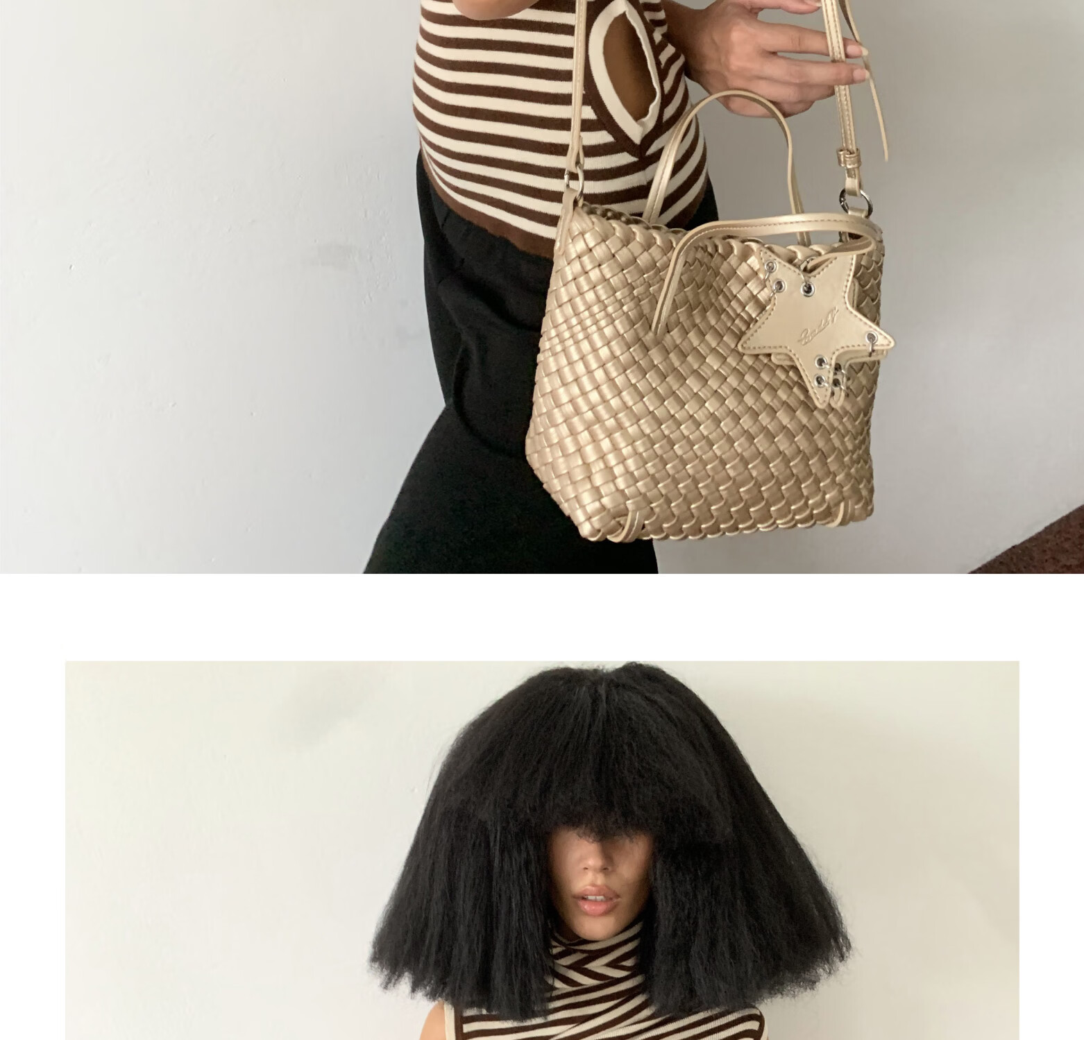 ECODAY Original Design Horizontal Woven Bag Vegetable Basket Luxury Lightweight Shoulder Crossbody Handbag Birthday Gift for Best Friend 16