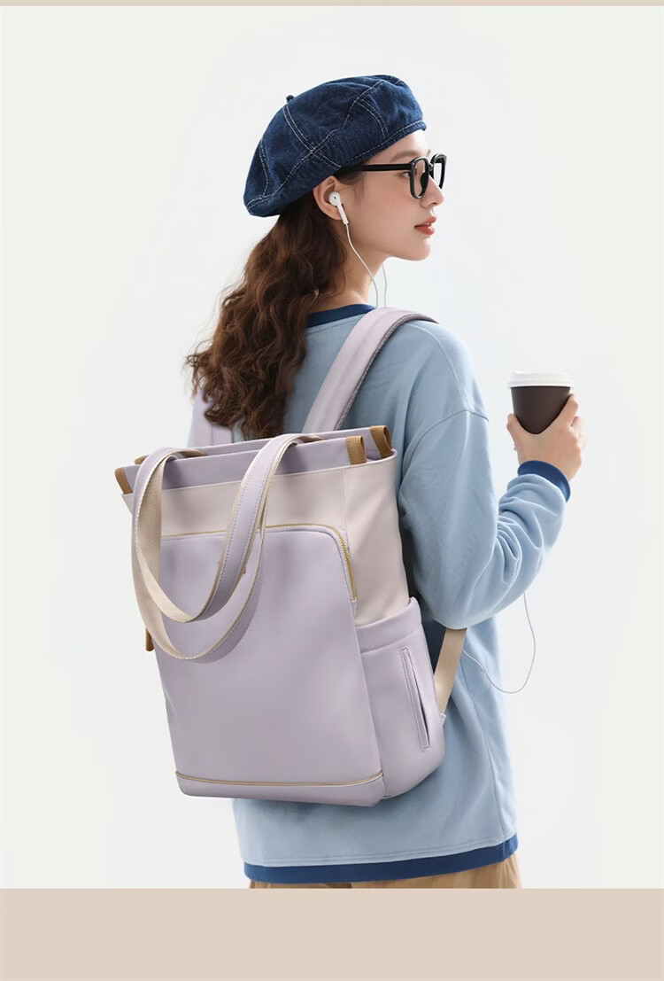 GOLF Women's Backpack 16-inch Laptop Bag Handheld Shoulder Tote Large Capacity Student Travel School Bag 26