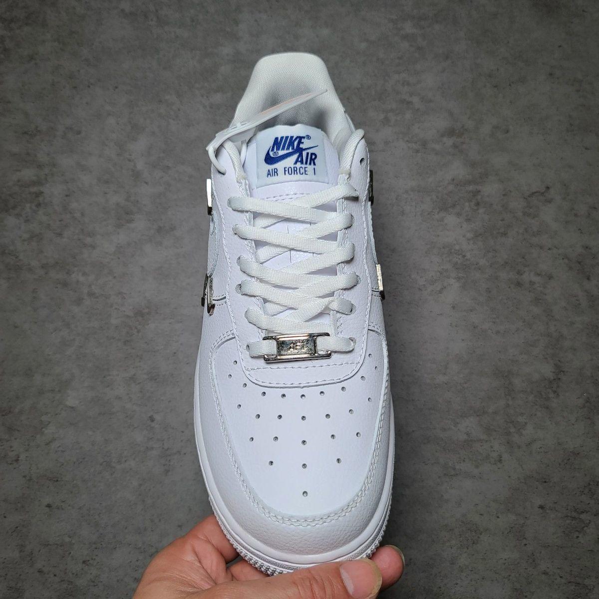 空军一号四钩白蓝板鞋男女休闲运动板鞋情侣运动鞋 ct1990-100 白色