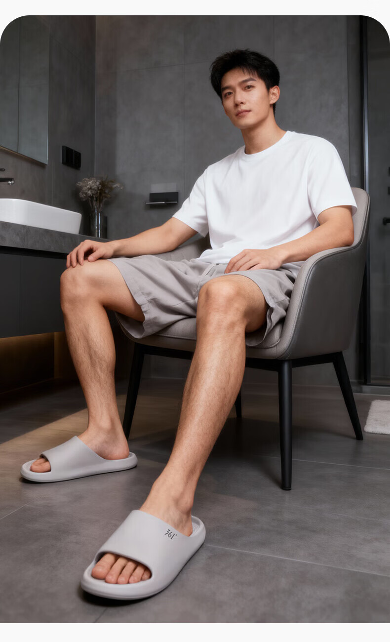 361° Feiyu SU Men's Bathroom Shower Non-Slip Water-Draining Indoor EVA Quick-Dry Soft Sole Slide Sandals 10