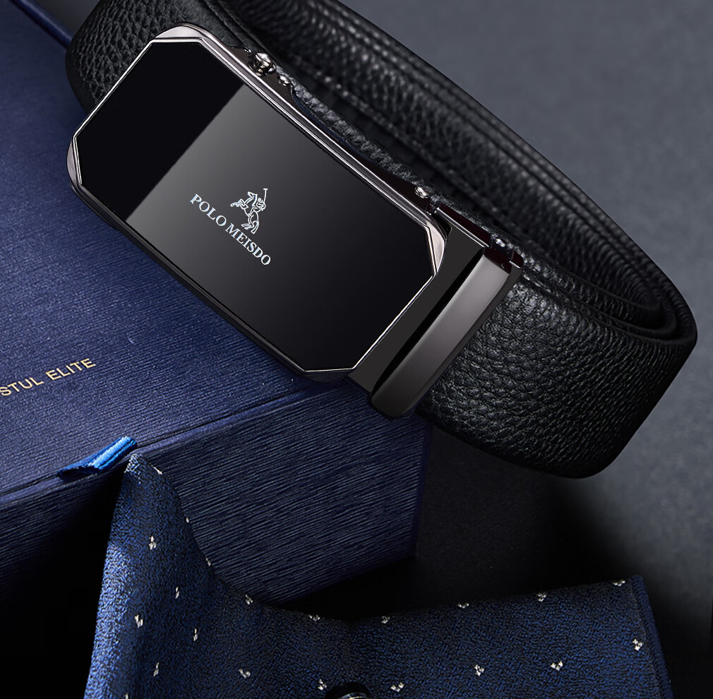 Paolo Mest Men's Genuine Leather Automatic Buckle Belt Gift Box Practical Birthday Present for Boyfriend Husband Father 11