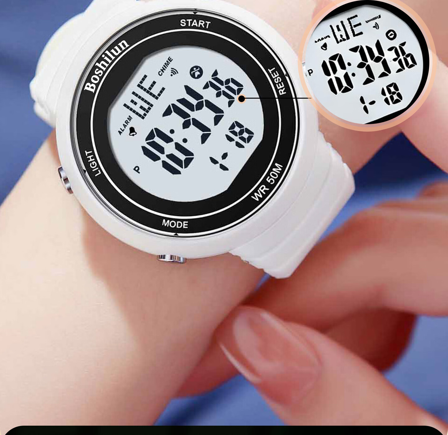 Bausch & Lomb Student Electronic Watch for Girls, High School and Middle School, Alarm Clock, Sports Watch, Multifunctional, Luminous, Waterproof, 2026 New Model 6
