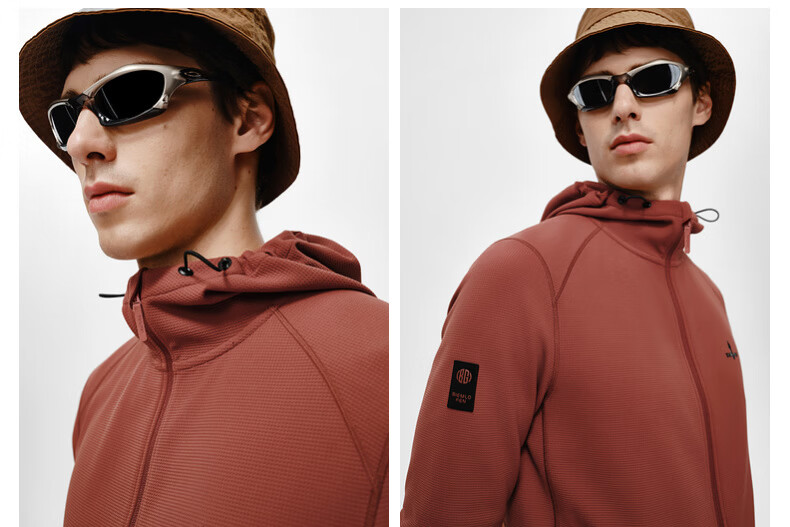 Biyinlefen Waffle Jacket Spring Autumn Men's Textured Casual Outdoor Sun Protection Soft Hooded Knit Coat Versatile 13