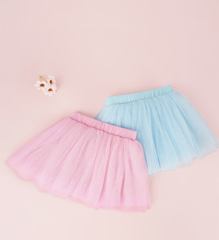 Aiwu Ge Children's Dance Skirt Short Skirt Girls White Puffy Tulle Skirt Dance Practice Performance White Size L 3