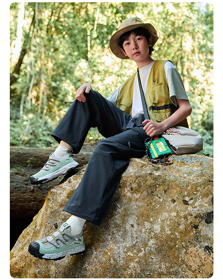 TOREAD 【Yuexing】 Kids' Sports Shoes Spring Summer Children's Bread Toe Hiking Shoes White/Blue Size 35 23