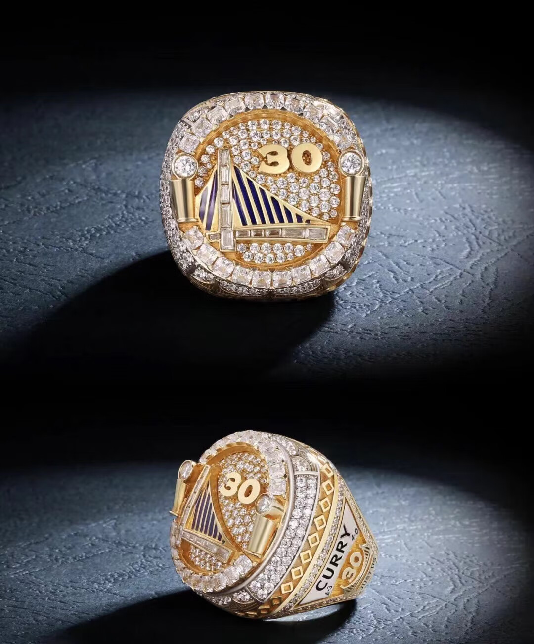欧卡拉 nba金州勇士队2022年2018杜兰特总戒指收藏纪念定制指环 4枚