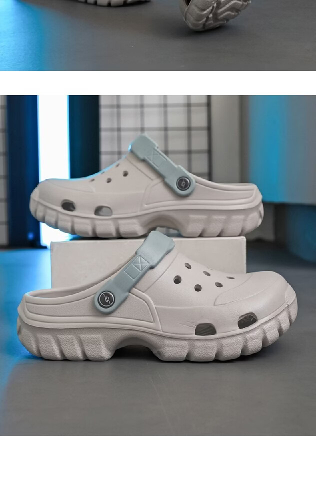 Huamei Comfortable Walking Sandals, Breathable Ventilated Open-Toe, Anti-Collision, Anti-Slip, Odor-Resistant, Quick-Dry Slippers HM2656 Off-White Size 42-43 23