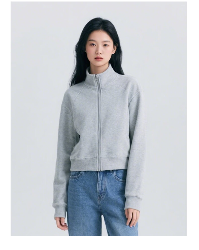Baleno Stand Collar Cardigan Sweatshirt Women's Jacket 2026 Spring Autumn New Loose Versatile Zip-up Lightweight Top 19