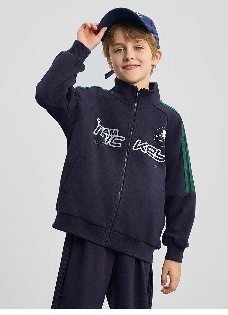 Disney Kids Set Boys and Girls 2026 Spring New Knit Sports Sweatshirt Two-Piece Trendy Cool for Older Children 9