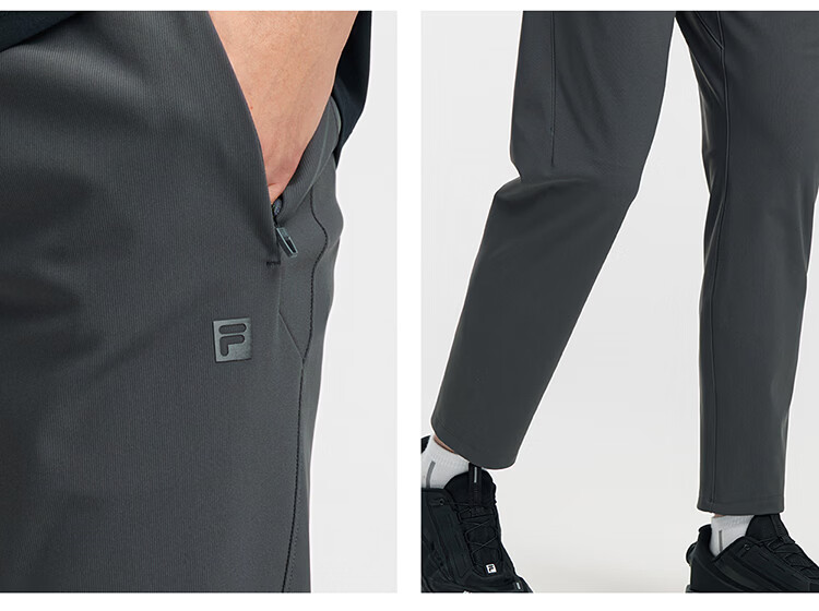 FILA Official Agile Men's Knit Pants 2026 Spring Running Fitness Basic Straight-Leg Trousers 21