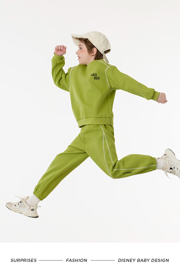 Disney Boys' Sweatshirt and Sports Set 2026 Spring New Loose Casual Two-Piece Outfit for Older Kids 9