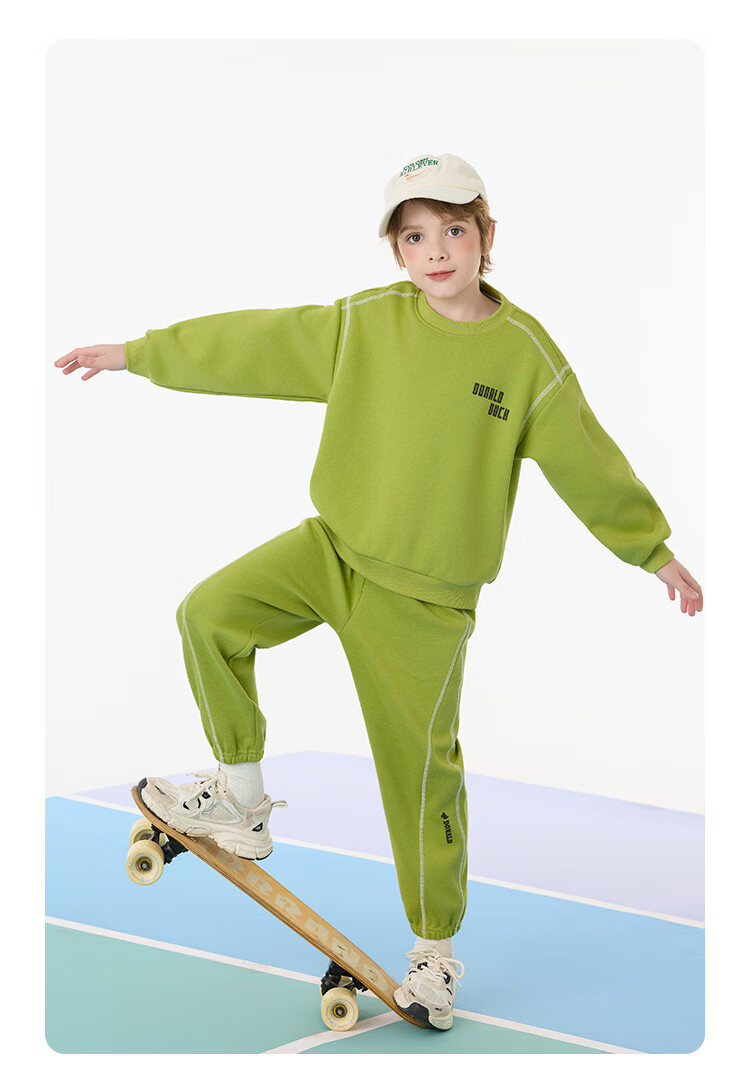 Disney Boys' Sweatshirt and Sports Set 2026 Spring New Loose Casual Two-Piece Outfit for Older Kids 7
