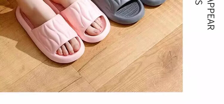 ABFE Men's and Women's Couple Indoor Home Non-Slip Thick Sole Shower Bathroom Slippers Pink Size 40-41 10