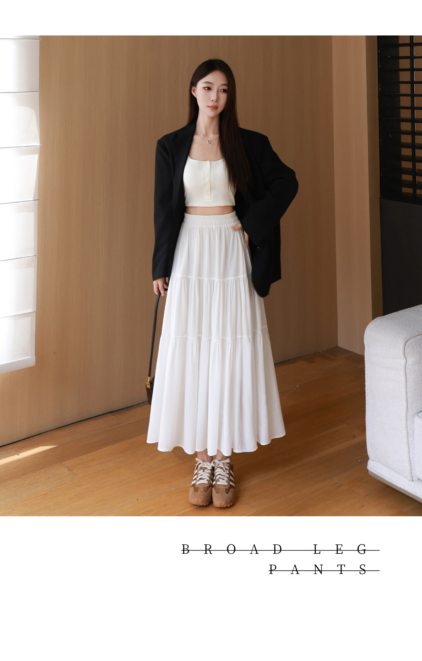 Yishang White High-Waist Slimming A-Line Midi Skirt Women Spring Summer 2026 New French Style Petite Cake Skirt 21