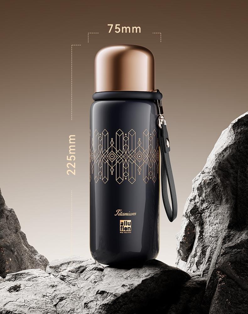 Alluflon Arufulun Pure Titanium Insulated Tea Infuser Business Gift Bullet Cup 560mL 24