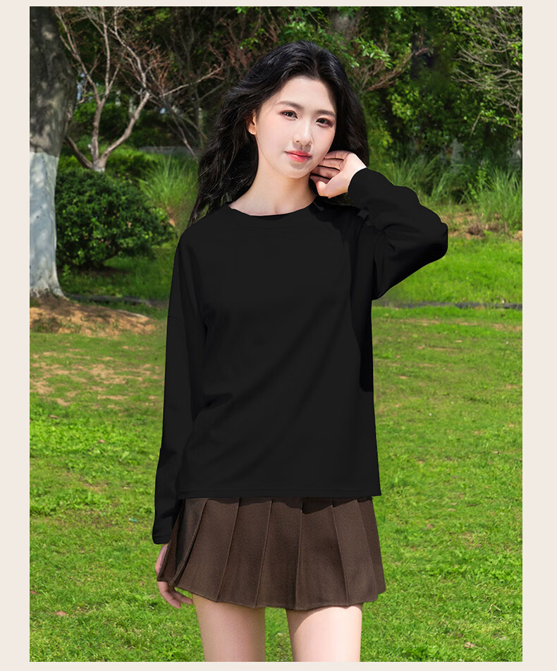 Baleno White Shoulder Long Sleeve T-shirt Women's 2025 Autumn and Winter New Loose Cotton Bottoming Shirt Women's Inner Top 7