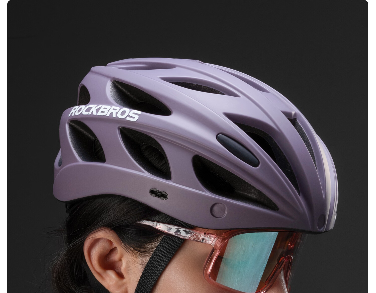 Rockbros Bicycle Helmet with Visor Integrated Road Mountain Bike Safety Helmet Unisex Petal L 25