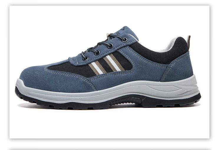 Dinggu Men's Safety Shoes Steel Toe Anti-Smash Anti-Puncture Lightweight Breathable Fashion JD1805 Blue Size 42 14