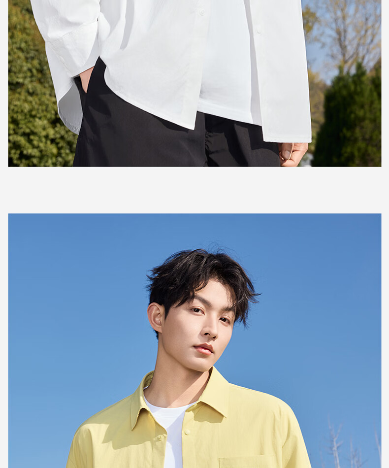 MINISO Ice Silk Long Sleeve Shirt Men Summer Original Yarn Sun Protection Cool Thin Shirt Jacket Men's Z Gray 2XL 20