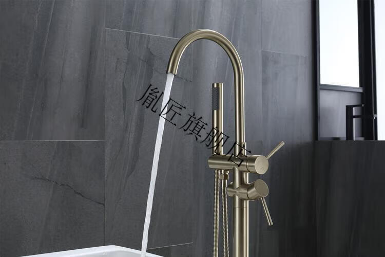 科勒(kohler)出口枪灰色落地浴缸龙头铜冷热墙接水缸边浴室独立花洒