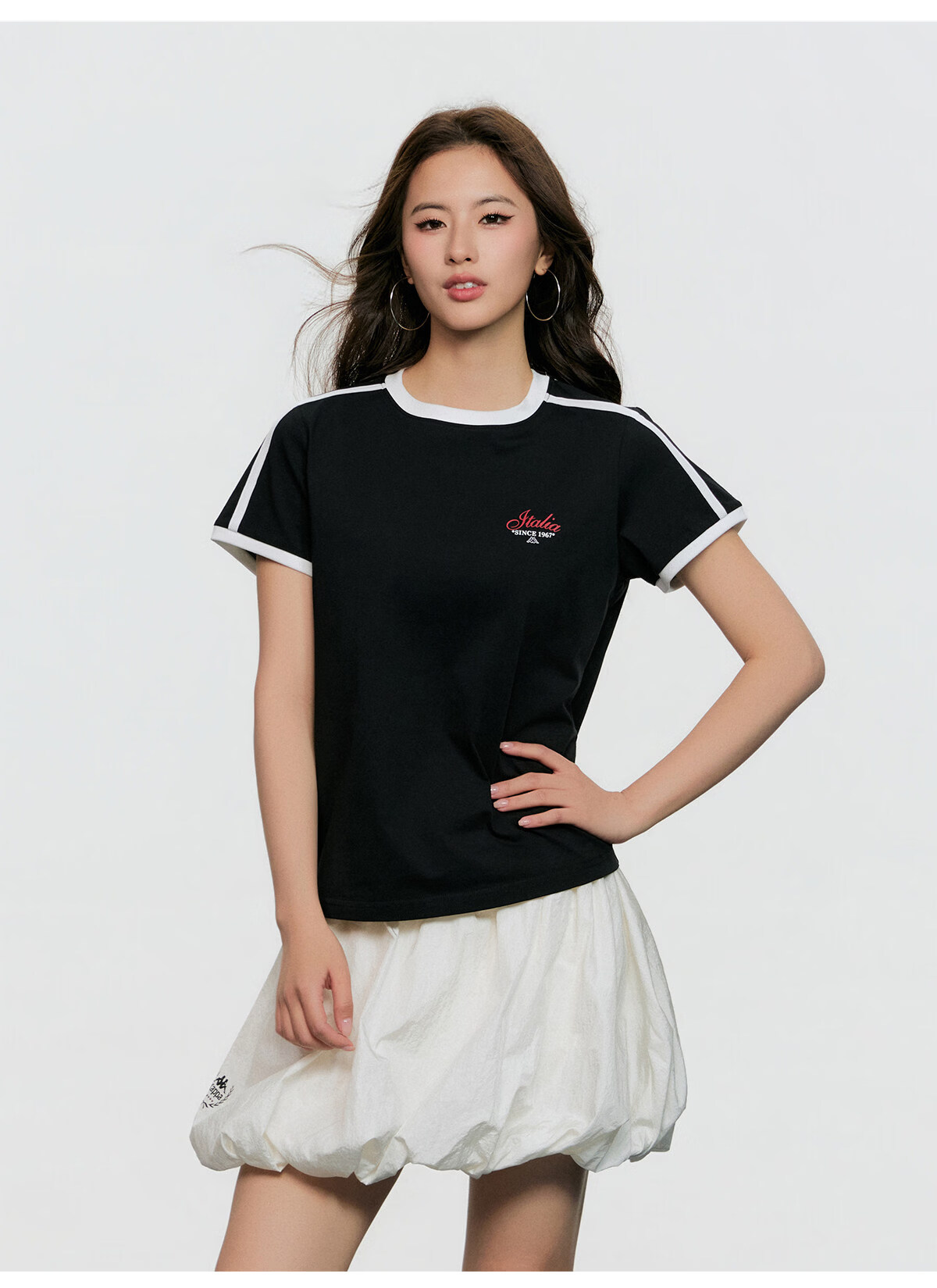 Kappa Back-to-Back Sports Short Sleeve T-Shirt Women K0G42TD31D Korea White-012 S 12