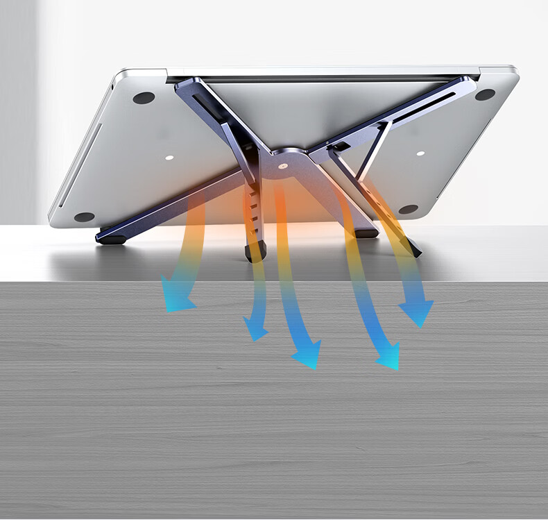 Ugreen Laptop Stand Aluminum Alloy Portable Foldable Elevated Cooling Vertical Holder Compatible with Apple MacBook Huawei Lenovo Legion Xiaoxin 16