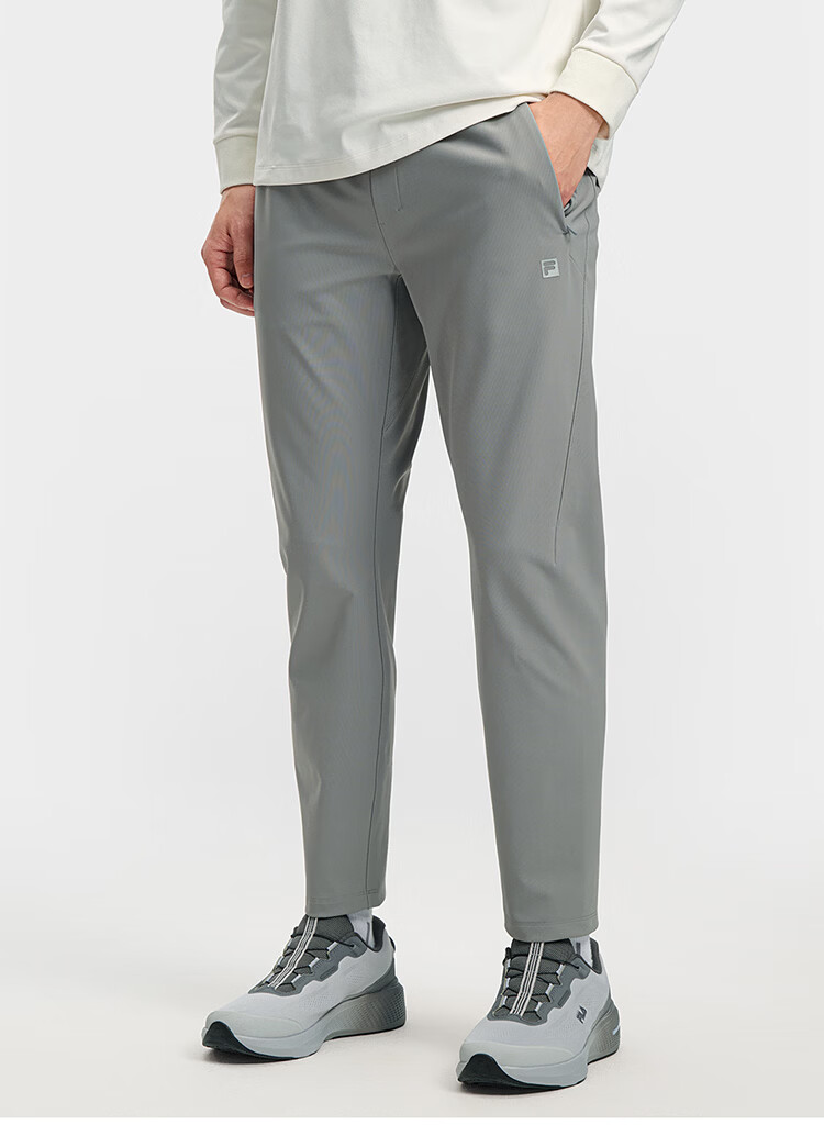 FILA Official Agile Men's Knit Pants 2026 Spring Running Fitness Basic Straight-Leg Trousers 11