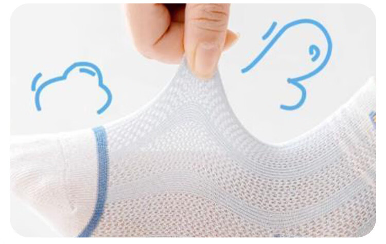 Hodo Kids Summer Thin Breathable Mesh Socks Boys Baby Sweat-Absorbent Seamless Mid-Calf Cotton Socks 10