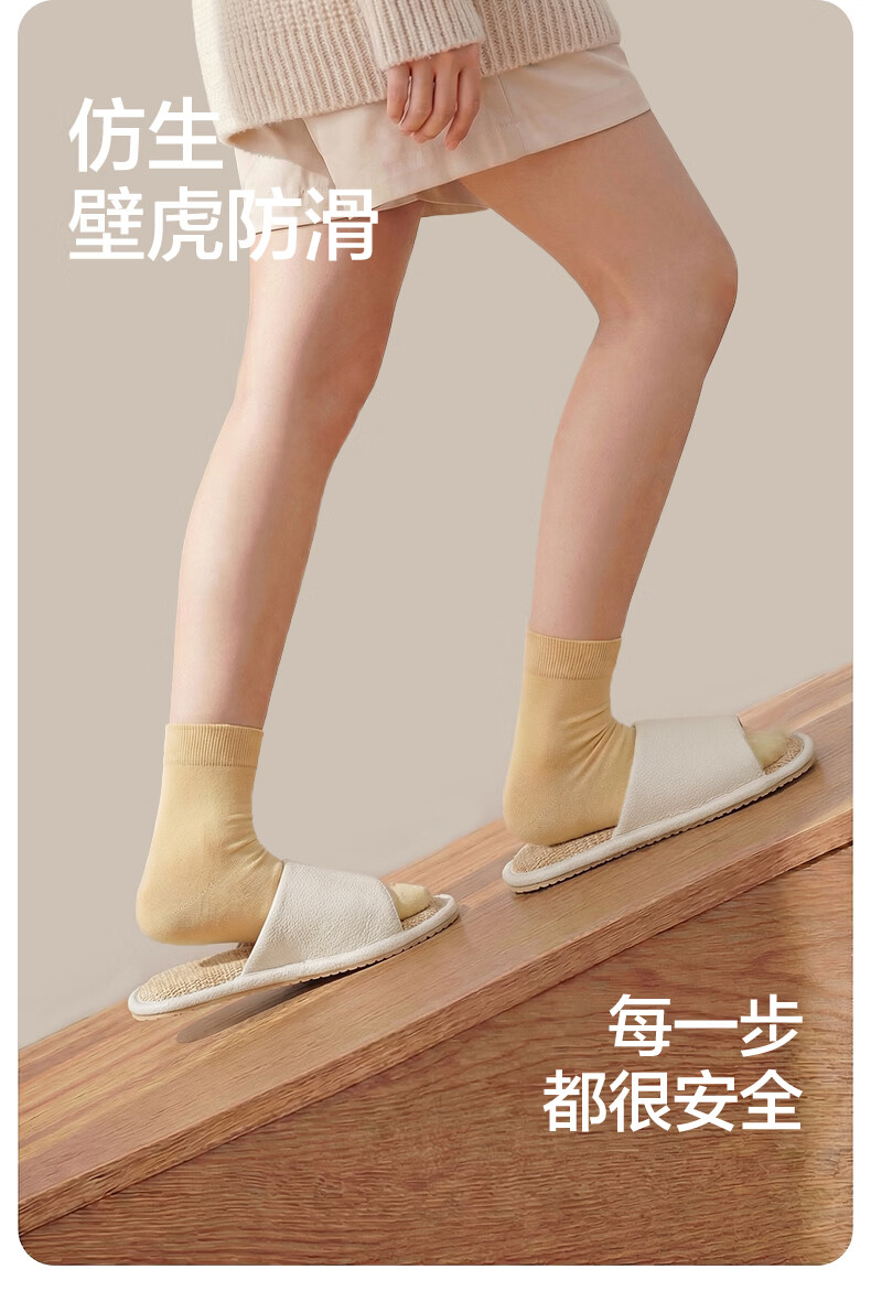 Puxi Four Seasons Linen Slippers Women Home Indoor Spring Autumn Cotton Linen Fabric Slippers Off-White Size 35-36 4