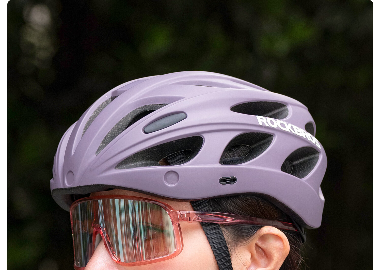 Rockbros Bicycle Helmet with Visor Integrated Road Mountain Bike Safety Helmet Unisex Petal L 27