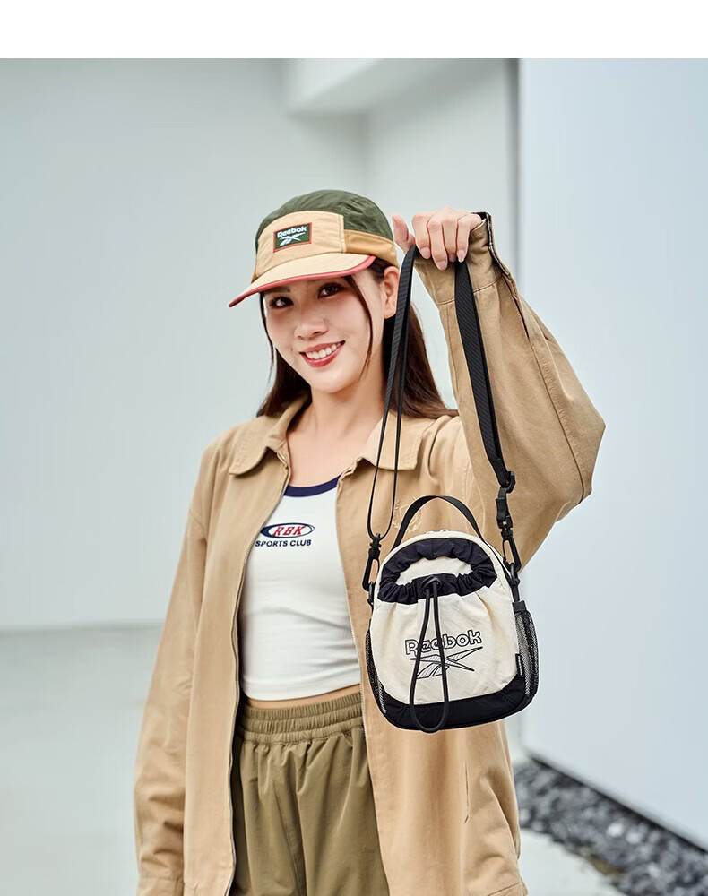 Reebok Women's Crossbody Shoulder Bag 2026 New Portable Multifunctional Phone Bag Water Bottle Holder Casual Sports Small Bag 22
