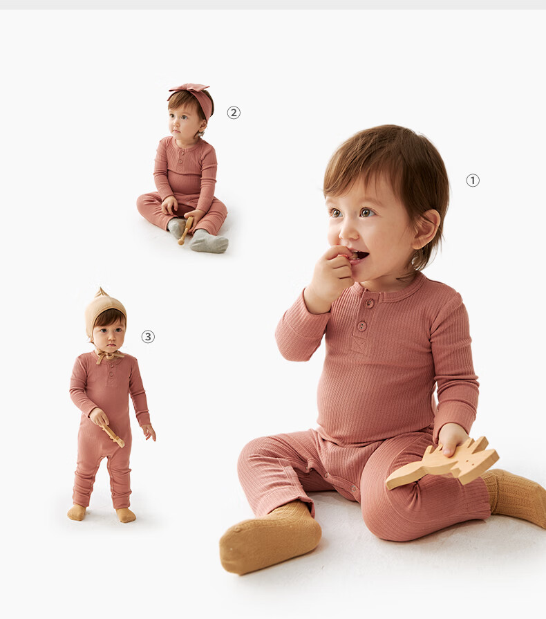Koala Nose Baby Romper Bodysuit Newborn Cotton A-Class [Classic Basics] 17