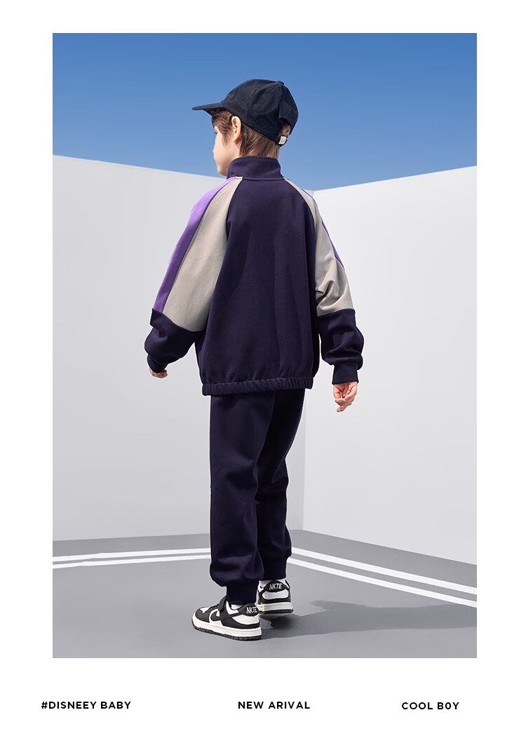 Disney Kids Set Boys and Girls 2026 New Spring Fleece-Lined Sports Sweatshirt Two-Piece Trendy Cool Jacket and Pants 49