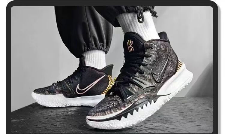 欧文7代篮球鞋薰衣草黑白电影主题耐磨防滑男女运动鞋潮鞋莆田鞋 白