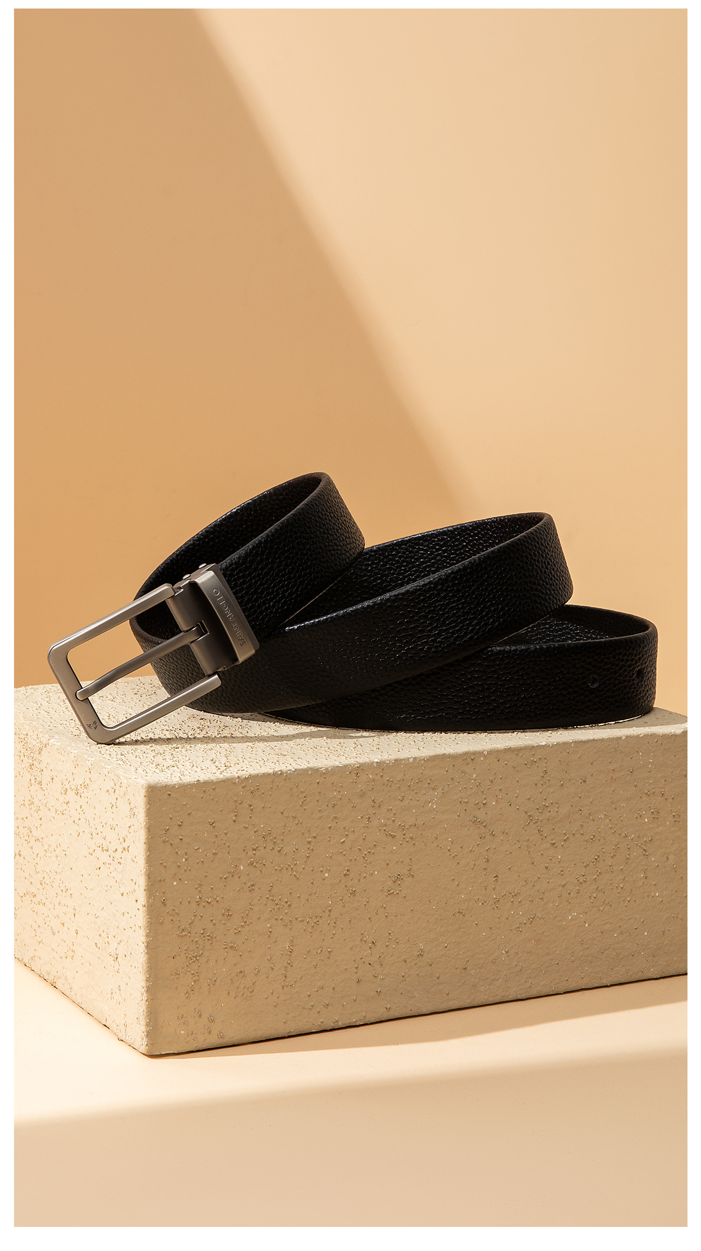 Baoxiniao Men's Pin Buckle Leather Belt 2026 New Genuine Cowhide Waistband Casual Business 115cm 3