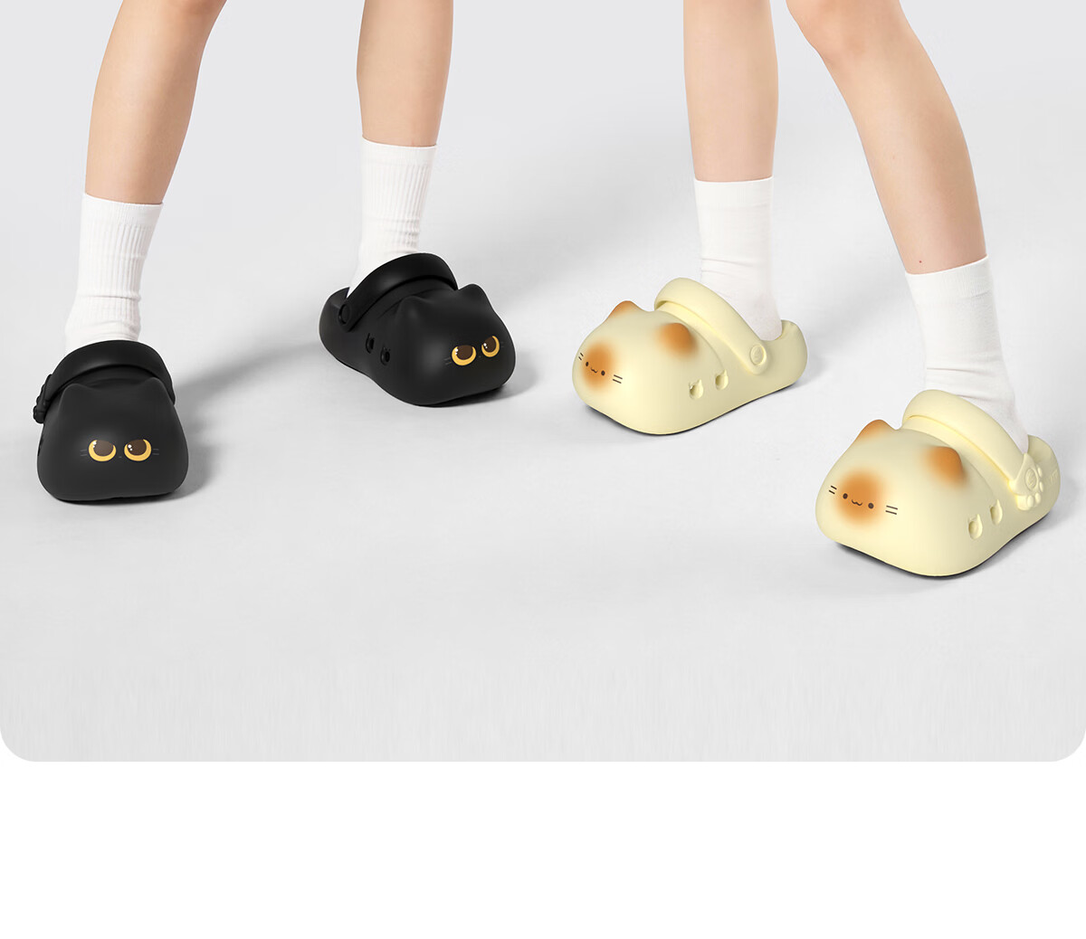 Chikoku Cute Cat Paw Clog Shoes for Women New Thick Sole Birkenstock Style Slip-On Anti-Slip EVA Sandals 28