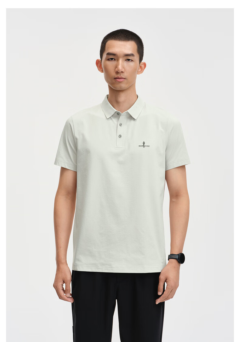 Biyinlefen [Yunrou T] 2026 Summer New Men's Casual Outdoor Sports Quick-Dry Easy-Care Short Sleeve Polo Shirt 1