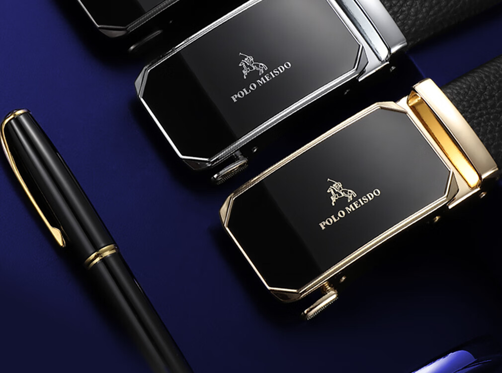 Paolo Mest Men's Genuine Leather Automatic Buckle Belt Gift Box Practical Birthday Present for Boyfriend Husband Father 32