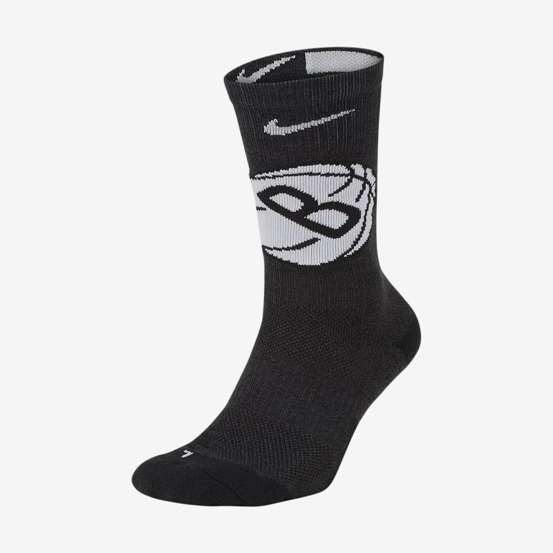 耐克nike男袜女袜长筒袜篮球袜nba篮网队sx7591 blk/wht/sil s (w 4-6