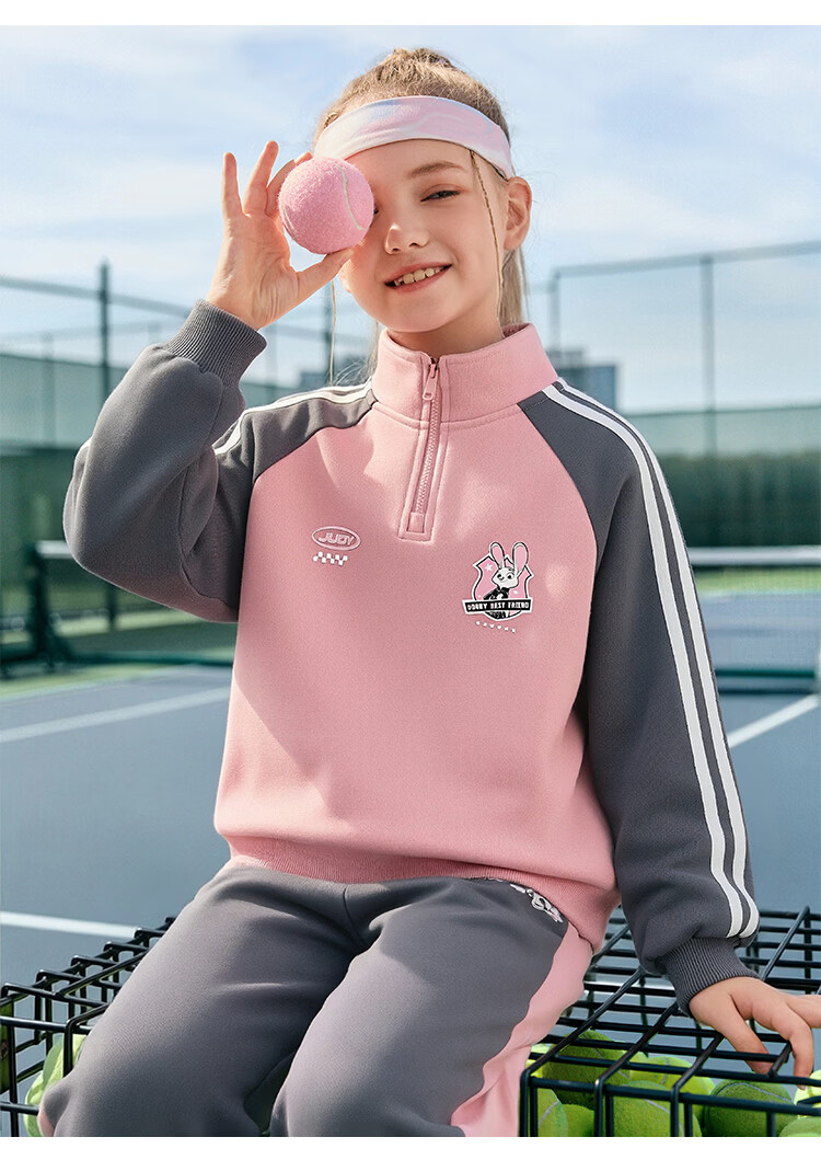 Disney Girls' Kids' Sports Sweatshirt Jacket and Pants Set 2026 Spring New Children's Two-Piece Outfit Sweet and Cool 13