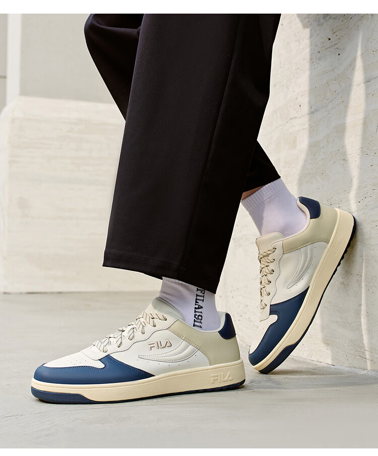 FILA Official FX-100 Men's Skate Shoes White Casual Business Minimalist Sneakers Sports Shoes 6