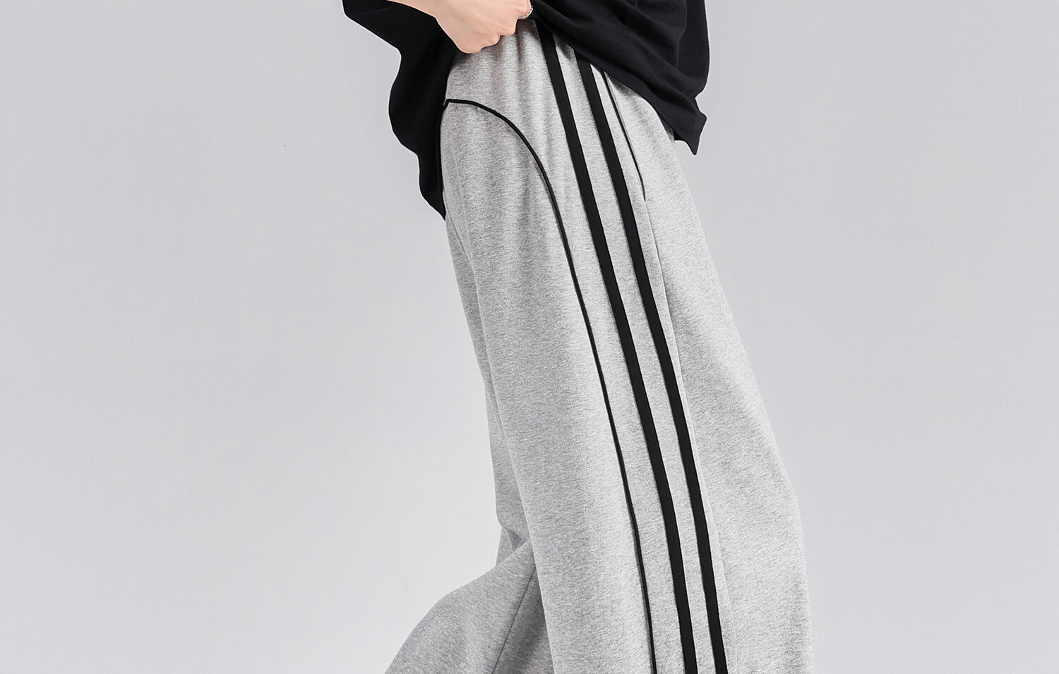 Kappa Women's Back-to-Back Sports Pants Spring New Striped Loose American Straight-Leg Trousers Simple Pants K0G42AK32D 17