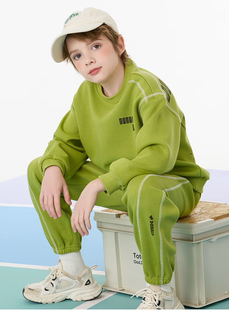 Disney Boys' Sweatshirt and Sports Set 2026 Spring New Loose Casual Two-Piece Outfit for Older Kids 6