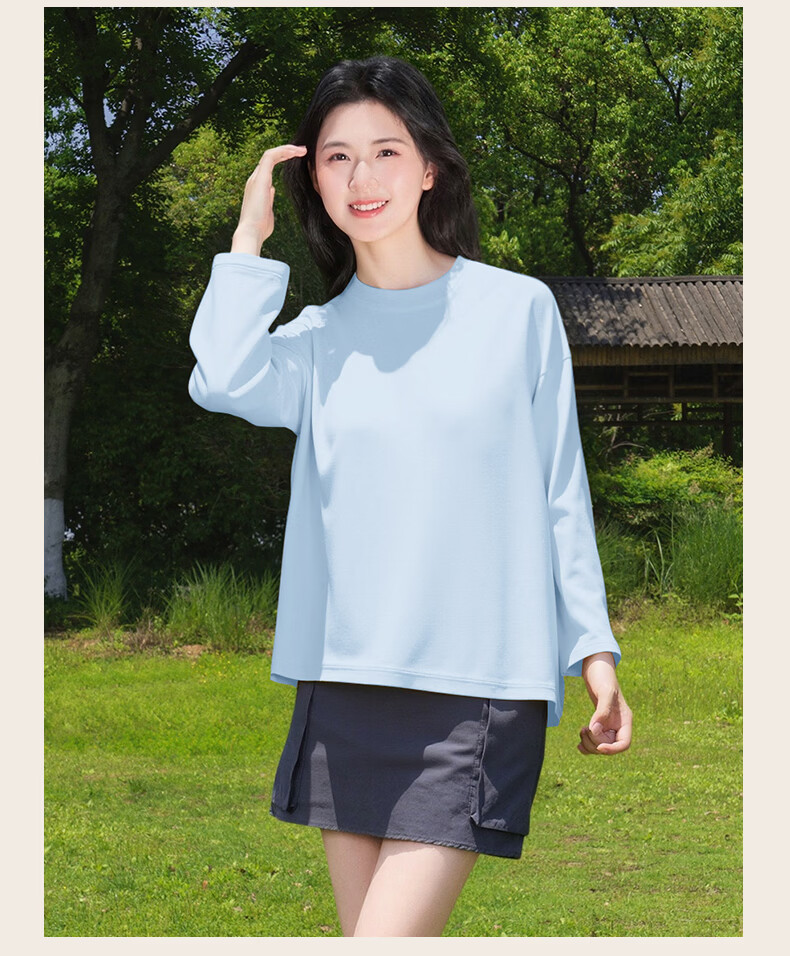Baleno White Shoulder Long Sleeve T-shirt Women's 2025 Autumn and Winter New Loose Cotton Bottoming Shirt Women's Inner Top 5