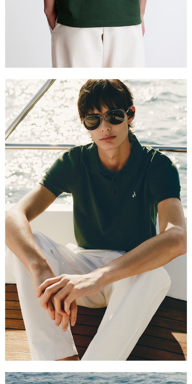 JACK&JONES Men's Spring Cooling Polo Shirt 3D Gradient Color Regular Collar Short Sleeve T-Shirt 226106009 10