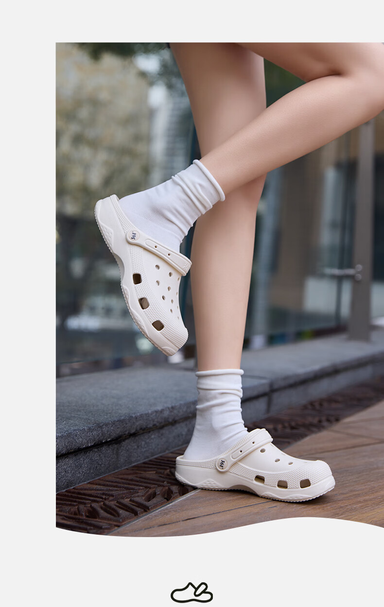 361° Casual Couple Flat Hole Shoes 2026 New Outdoor Wide Fit Casual Versatile Beach Shoes Men's Non-Slip Slippers 15