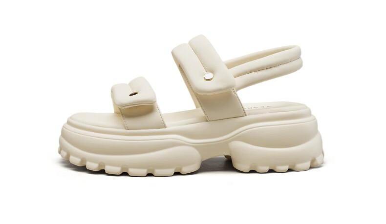 Eierkang Women's Thick-Soled Sports Sandals Summer Platform Beach Shoes 29127W Yellow Size 39 15